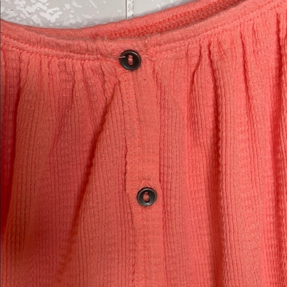 Free People Orange Julep Button Up Tee - Picture 10 of 11